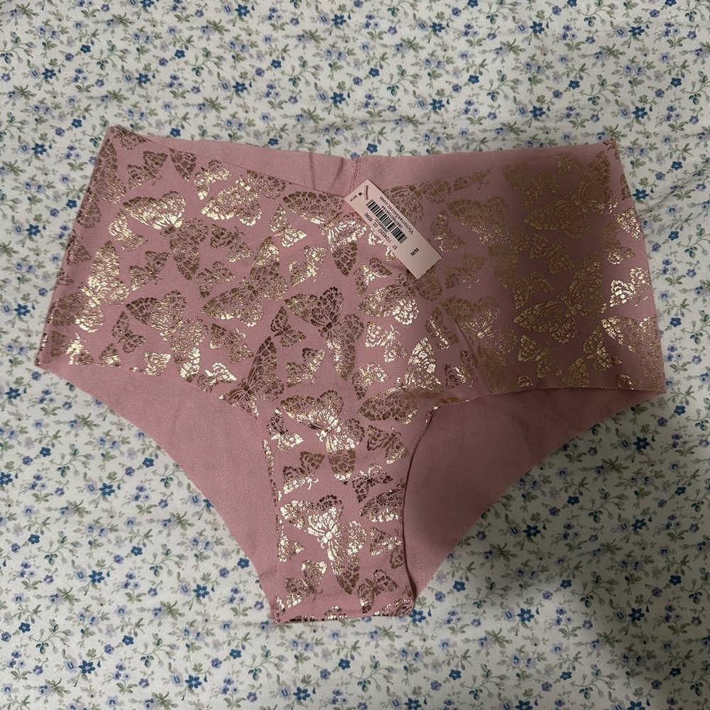 Victoria's Secret Pink and Gold Butterfly Panty